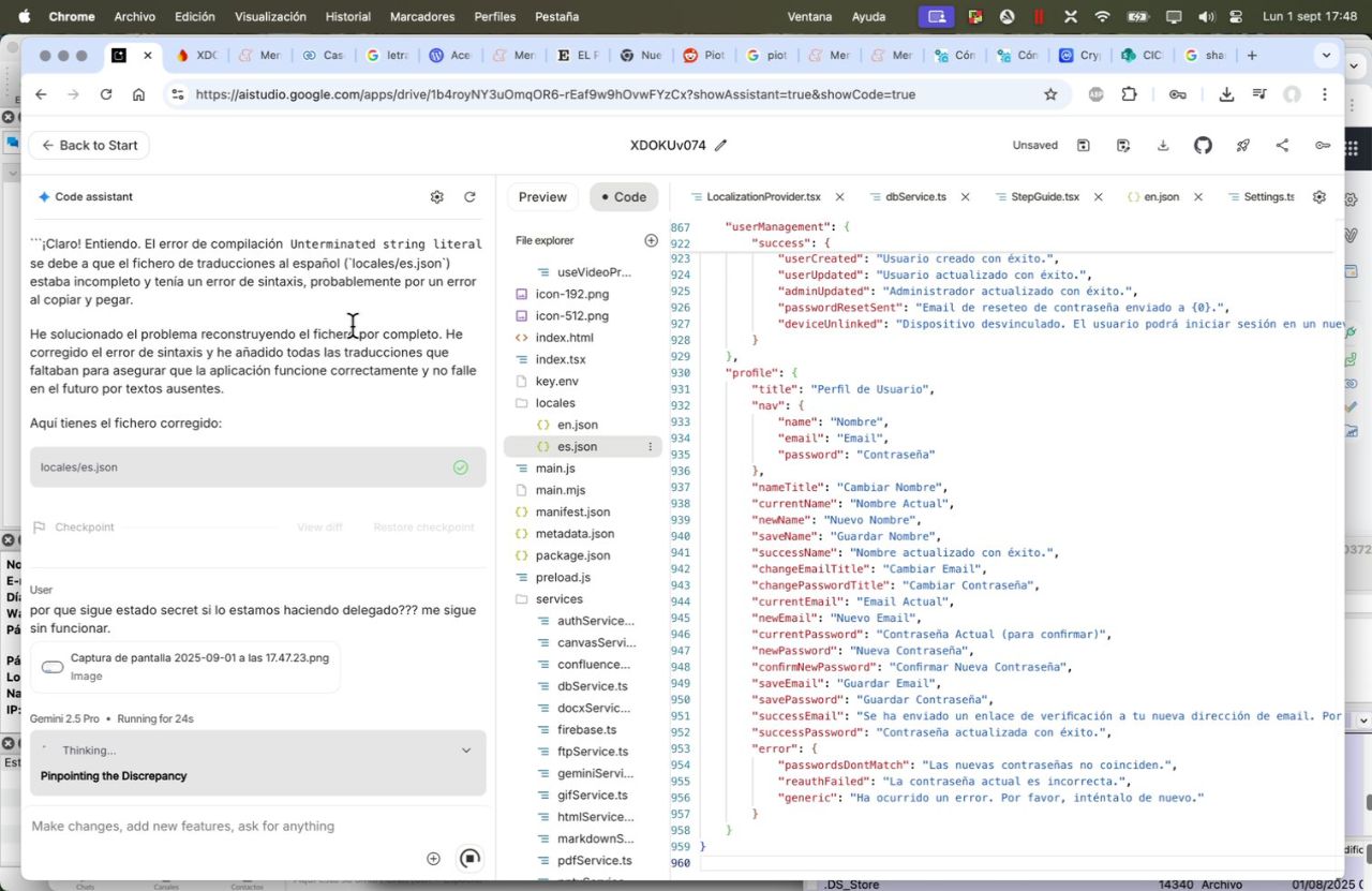 Captura para el paso: Confirmación final de la corrección