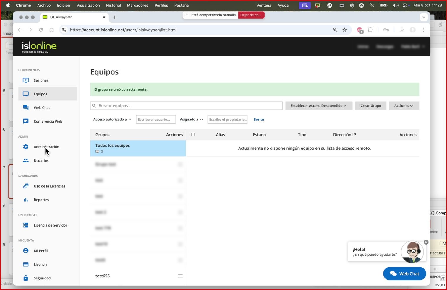 Captura para el paso: Acceder a Administración
