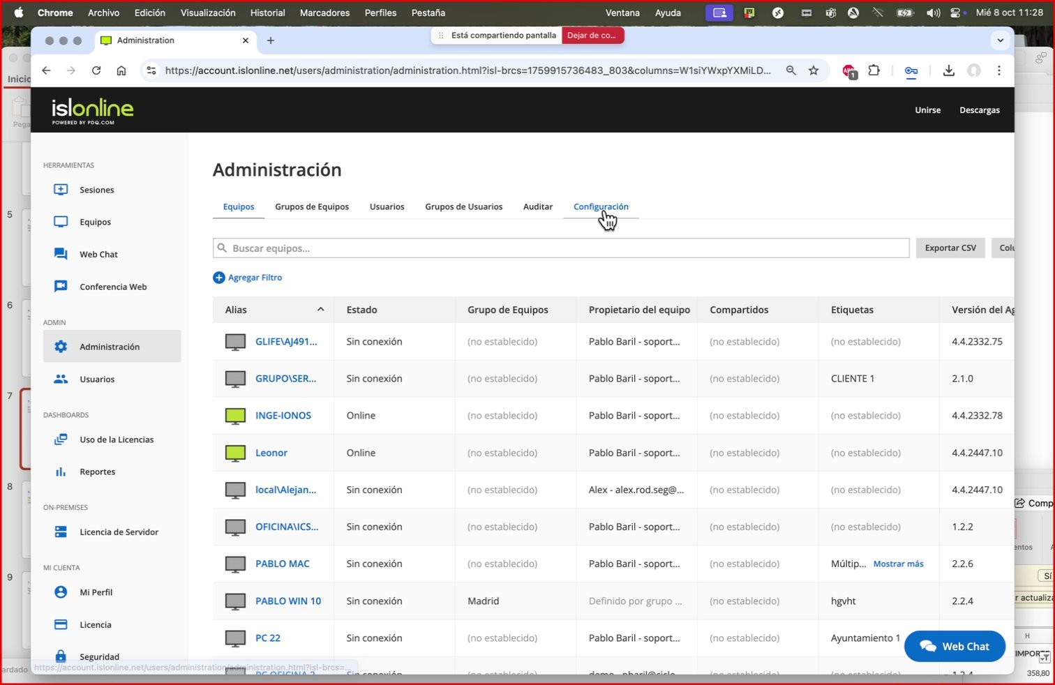 Captura para el paso: Ir a la Pestaña Configuración